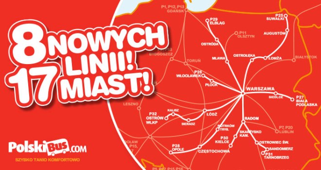 Polski Bus otworzył nowa linię Kielce - Skarżysko-Kamienna - Radom - Warszawa