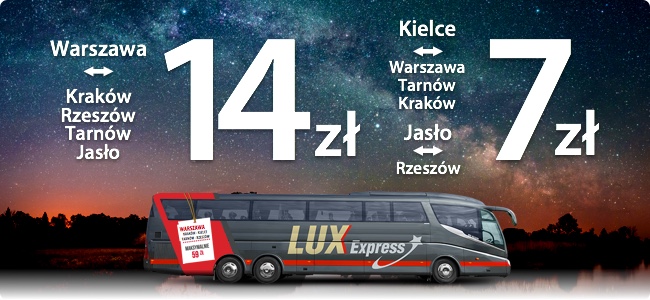 Nocna promocja z Lux Expressem czyli strzał w 7 albo 14 :)
